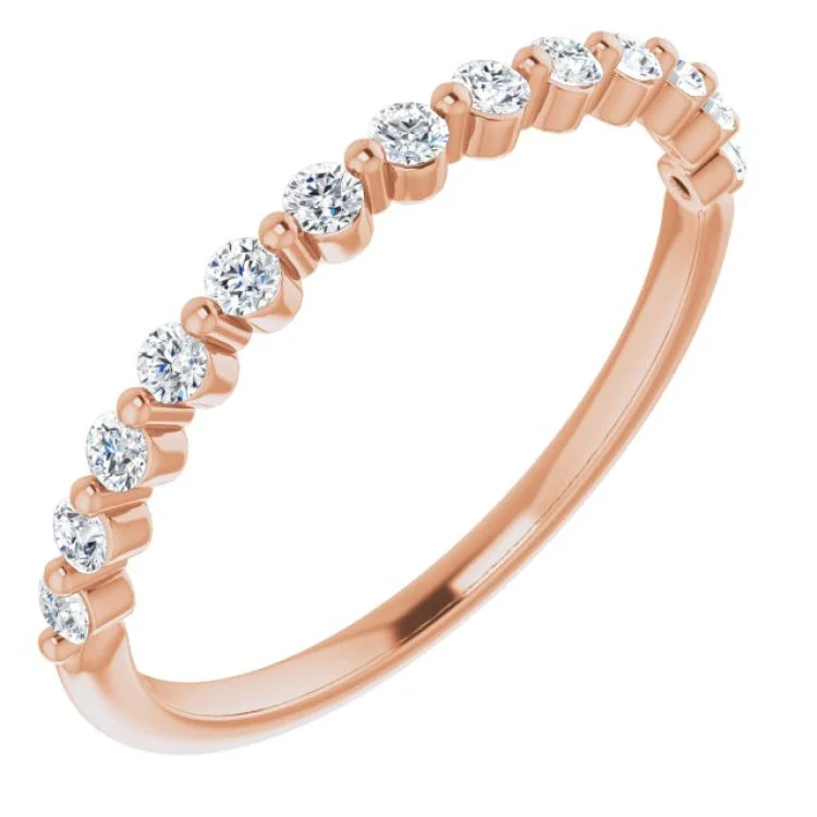 Elegant Engagement Rings With Diamond-14K Rose 1/5 CTW Natural Diamond Anniversary Band