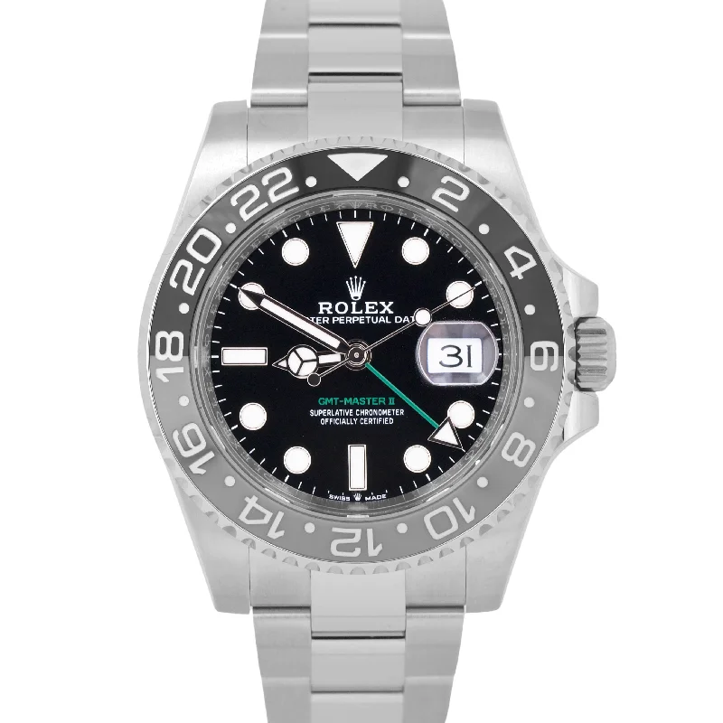 Watches With Unique Face Shapes For Fashion-NEW NOV 2024 PAPERS Rolex GMT-Master II BRUCE WAYNE Ceramic 126710 GRNR BOX