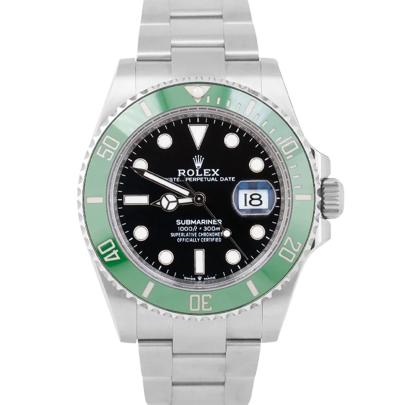 Watches With Bluetooth Connectivity-2023 NEW PAPERS Rolex Submariner 41mm Date GREEN KERMIT Watch 126610 LV BOX