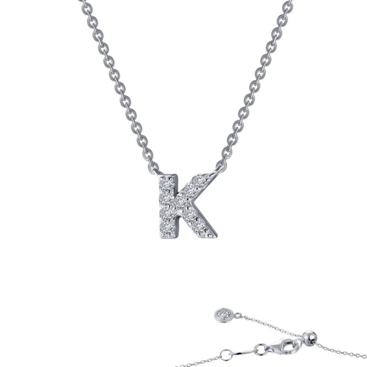 Modern Geometric Necklace For Elegant Style-Letter K Pendant Necklace