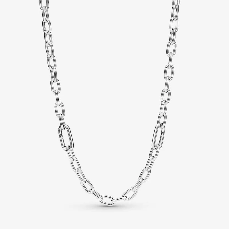 Personalized Necklace With Names For Family-PANDORA : Pandora ME Link Chain Necklace with 2 Connectors in Sterling Silver - 19.7"