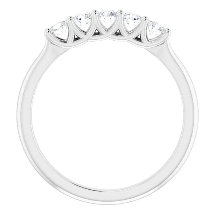 Boho-Style Rings For Free-Spirited Fashion-Platinum 3/8 CTW Natural Diamond Anniversary Band