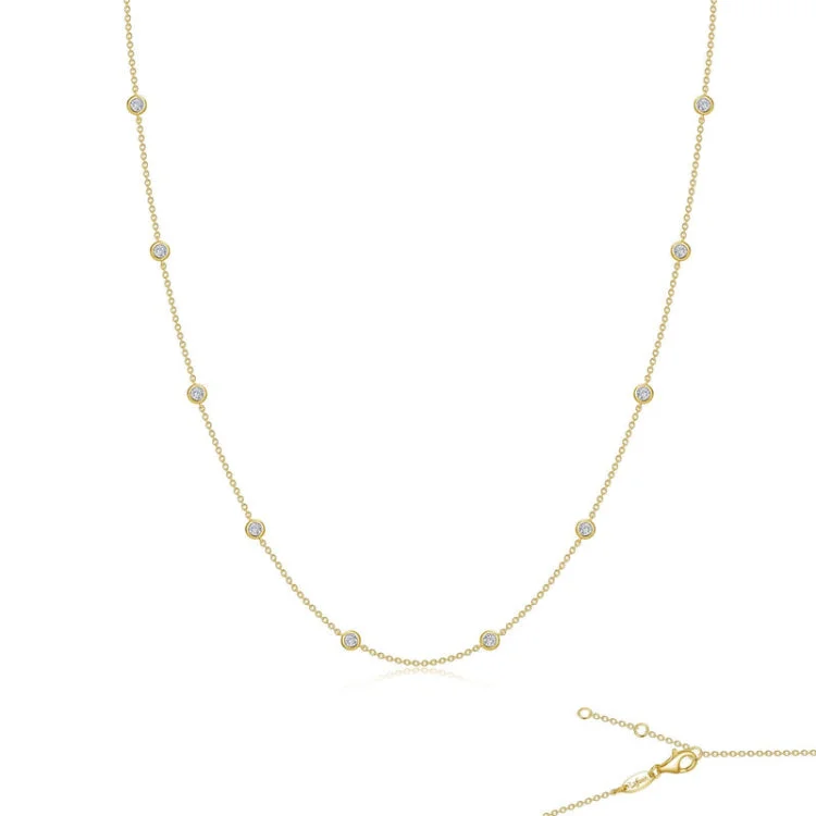 Elegant Chain Necklace For Bridesmaids-Classic Station Necklace