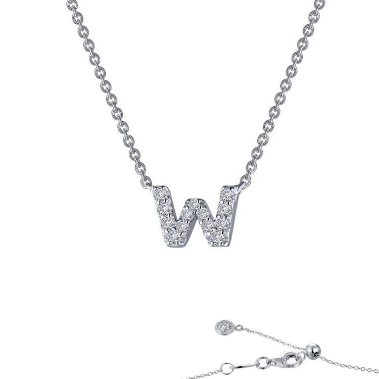 Trendy Statement Chain Necklace For Fashion-Letter W Pendant Necklace