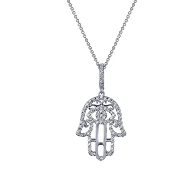 Handmade Gold Necklace For Bridesmaids-Hamsa Pendant Necklace