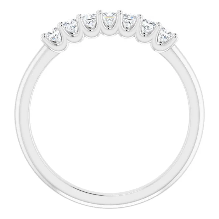 Simple Wedding Rings For Couples-14K White 1/3 CTW Natural Diamond Anniversary Band