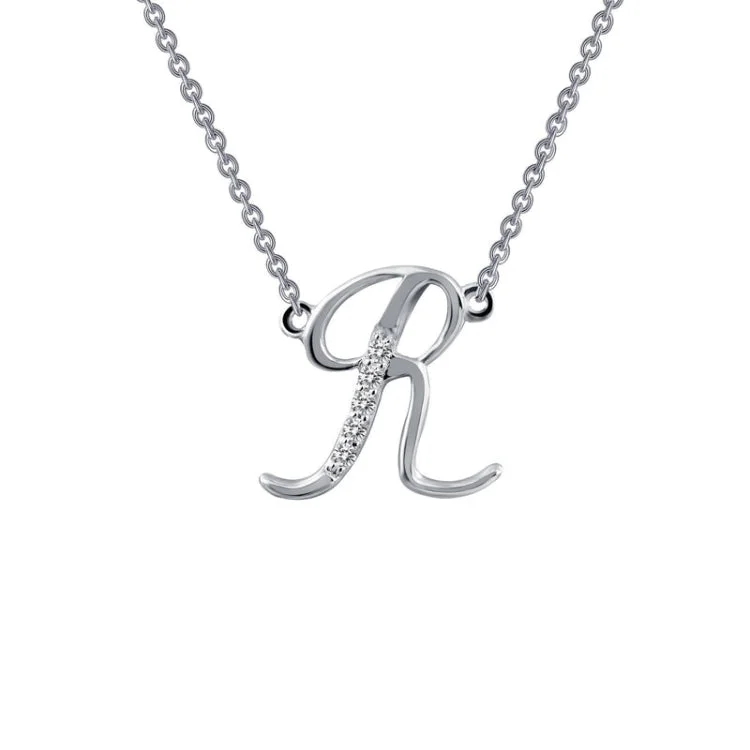 Custom Pendant Necklace For Couples-Letter R Pendant Necklace