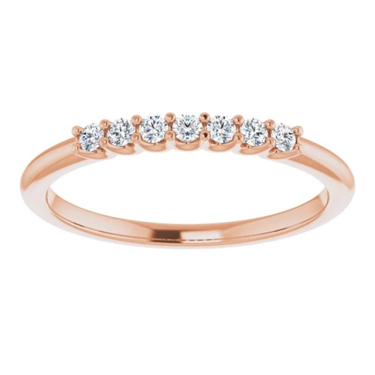 Personalized Wedding Bands For Fashion Lovers-14K Rose 1/6 CTW Natural Diamond Anniversary Band