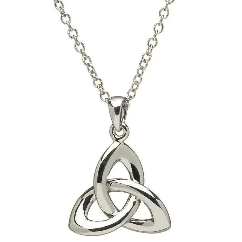 Elegant Crystal Pendant Necklace For Weddings-Shanore : Celtic Trinity Knot Necklace