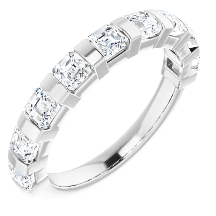 Elegant Men’s Wedding Rings For Special Occasions-14K White 1 3/8 CTW Natural Diamond Anniversary Band