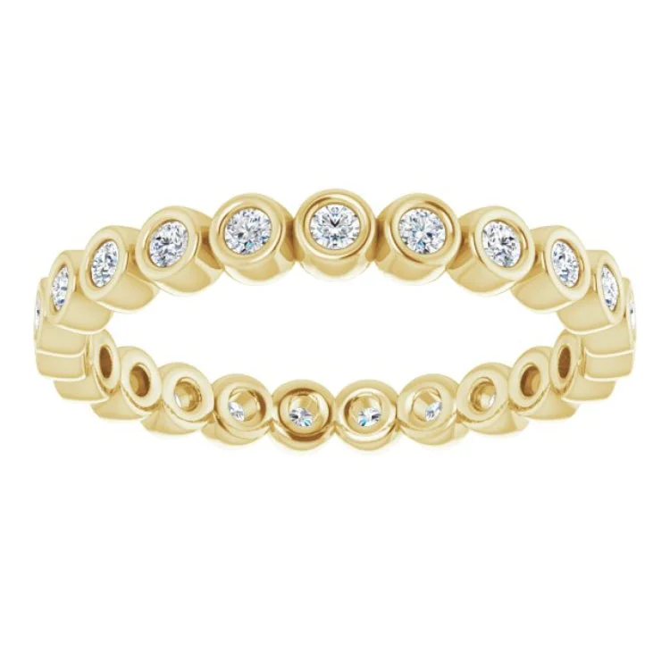 Unique Sapphire Rings For Special Gifts-14K Yellow 1/3 CTW Natural Diamond Eternity Band Size 6