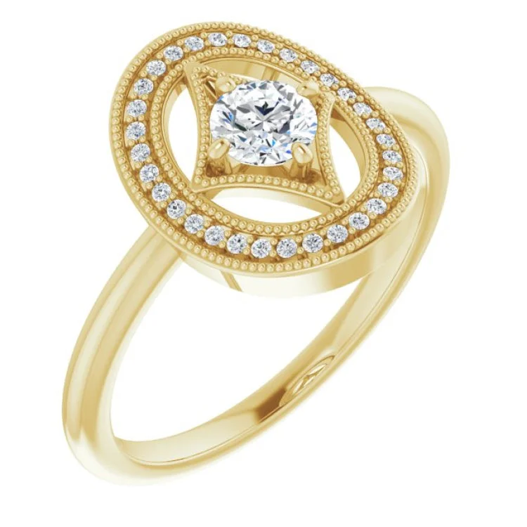 Luxury Diamond Wedding Bands For Brides-14K Yellow 1/3 CTW Natural Diamond Ring