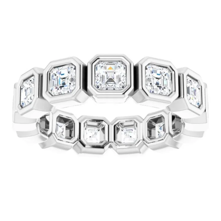 Luxury Platinum Rings For Engagement-Platinum 2 CTW Natural Diamond Eternity Band Size 5