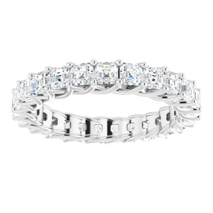 Sparkling Wedding Rings With Diamonds-14K White 2 1/8 CTW Natural Diamond Eternity Band Size 7