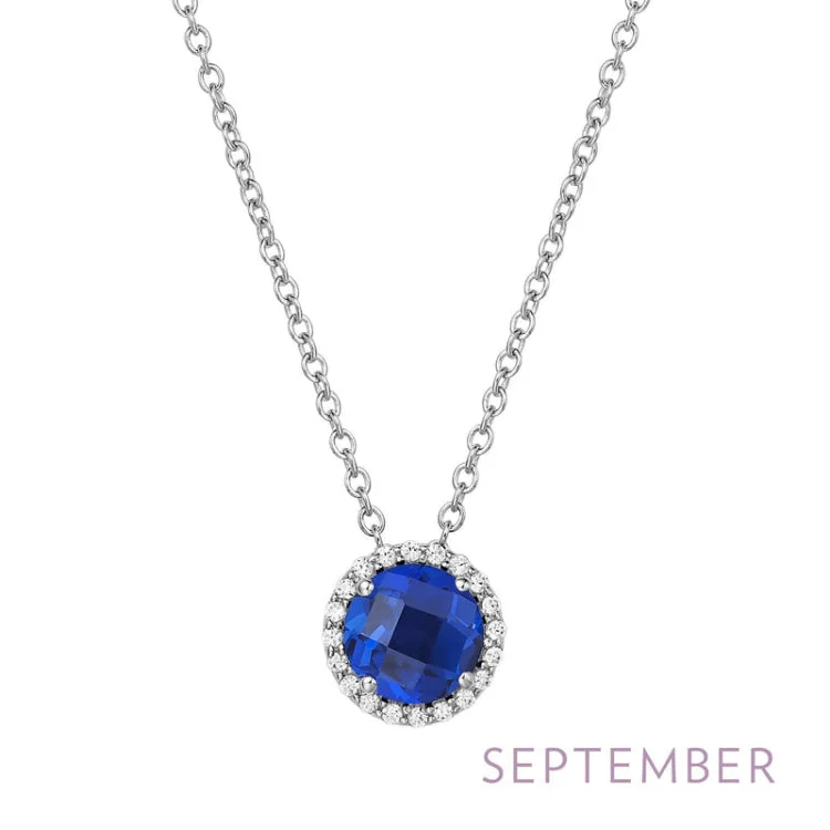 Sparkling Chain Necklace For Special Occasions-September Birthstone Necklace