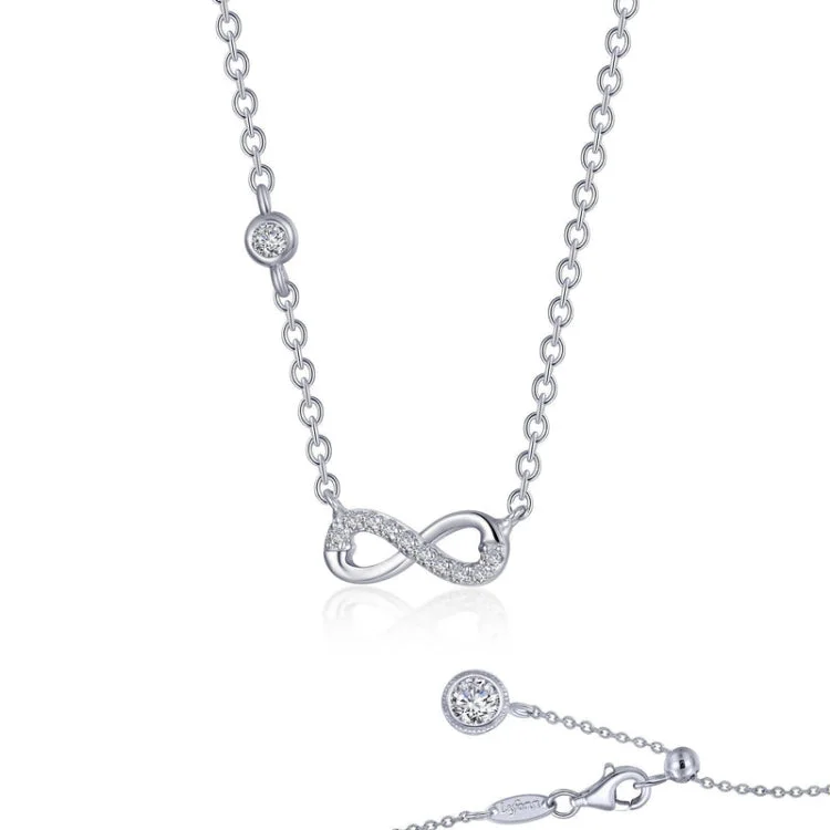 Elegant Sapphire Necklace For Bridal Wear-0.36 CTW Infinity Necklace