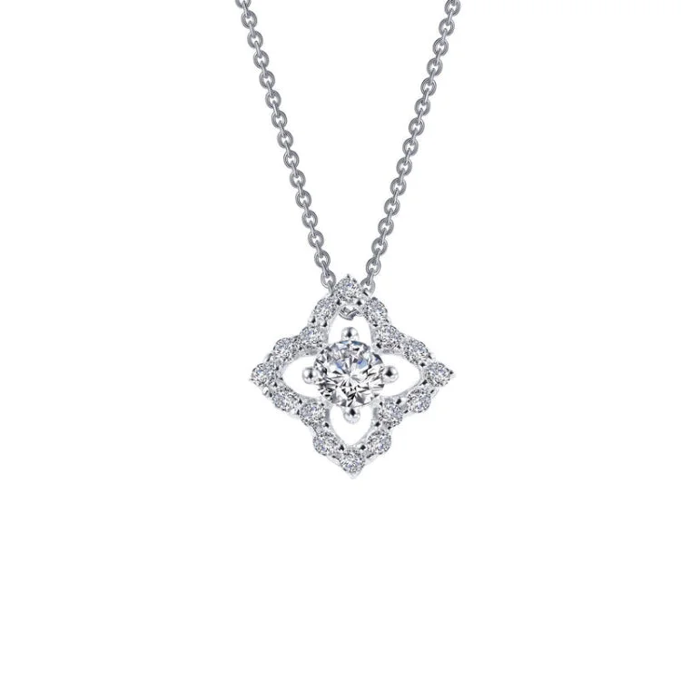 Luxury Diamond Necklace For Proposal-0.49 CTW Flower Necklace