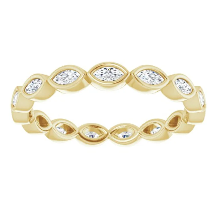 Unique Gemstone Rings For Fashion Lovers-14K Yellow 1/2 CTW Natural Diamond Eternity Band Size 6