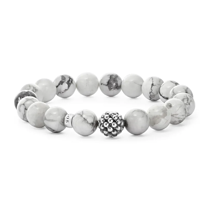 Stylish Bracelets For Men’s Fashion-Maya Howlite Beaded Bracelet