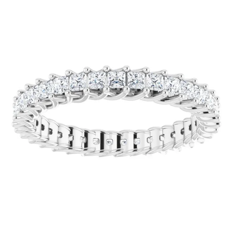 Unique Men’s Wedding Rings For Fashion Lovers-Platinum 1 1/6 CTW Natural Diamond Eternity Band