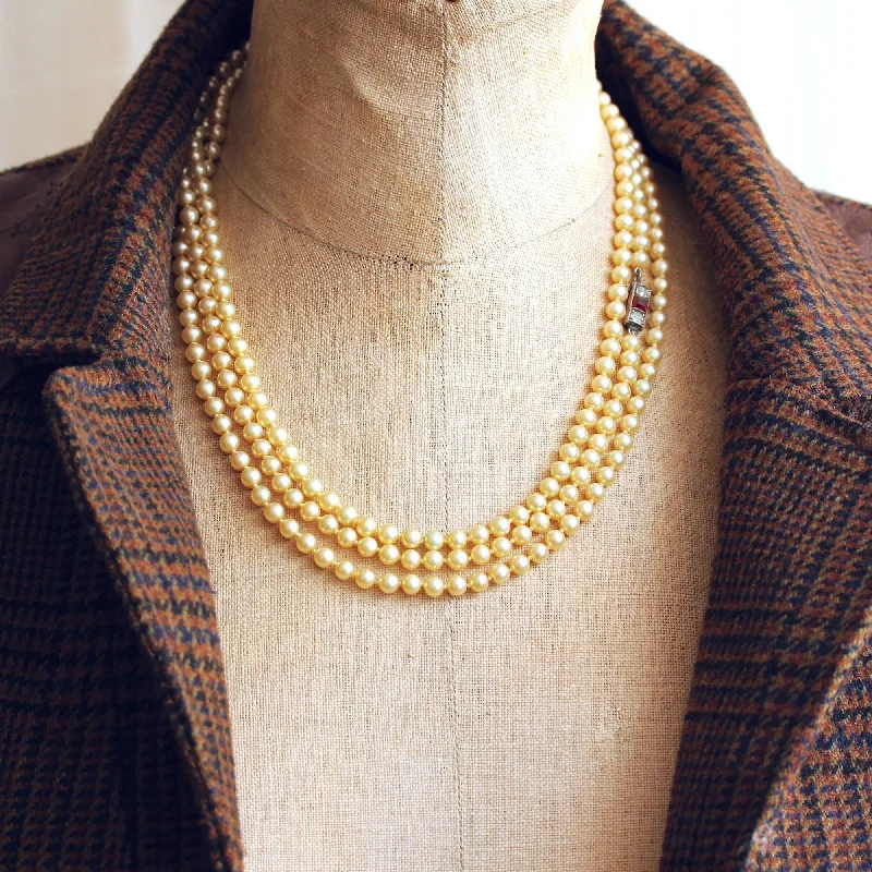 Simple Gold Bar Necklace For Minimalist Style-Vintage ART DECO Faux Pearl Necklace