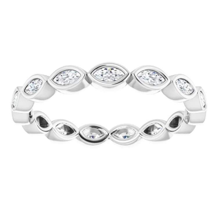 Personalized Birthstone Rings For Couples-Platinum 1/2 CTW Natural Diamond Eternity Band Size 6