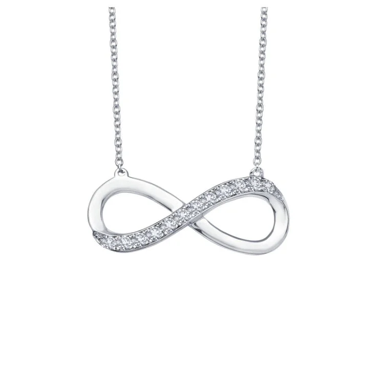 Elegant Teardrop Necklace For Evening Wear-0.24 CTW Infinity Necklace