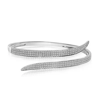 Matching Bracelets For Best Friends-CROSSOVER DIAMOND BRACELET TB2592W