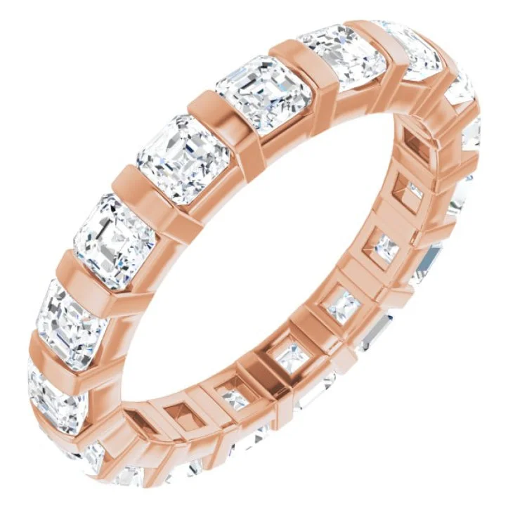 Custom Engagement Rings For Unique Proposals-14K Rose 1 9/10 CTW Natural Diamond Eternity Band Size 7