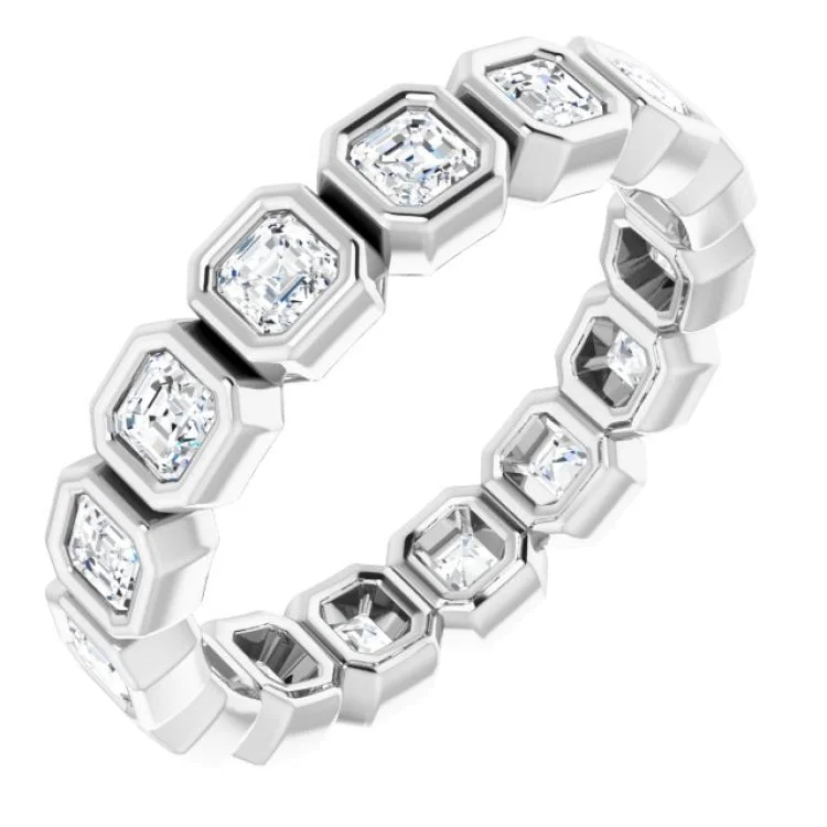 Elegant Gold Rings For Special Occasions-14K White 1 3/8 CTW Natural Diamond Eternity Band Size 6