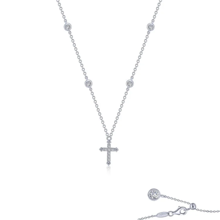 Vintage Pearl Necklace For Brides-0.41 CTW Cross Necklace