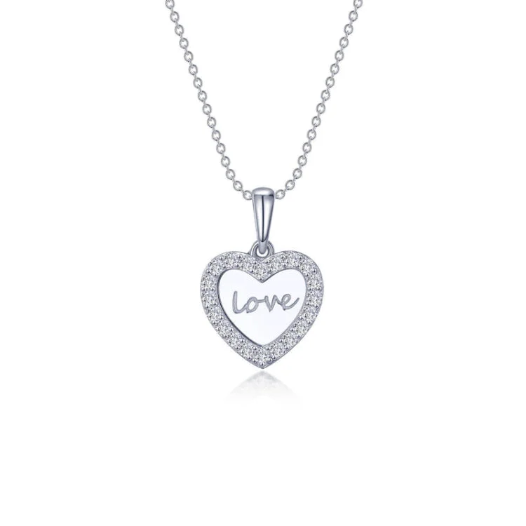 Personalized Sterling Silver Necklace For Gifts-Love Heart Necklace