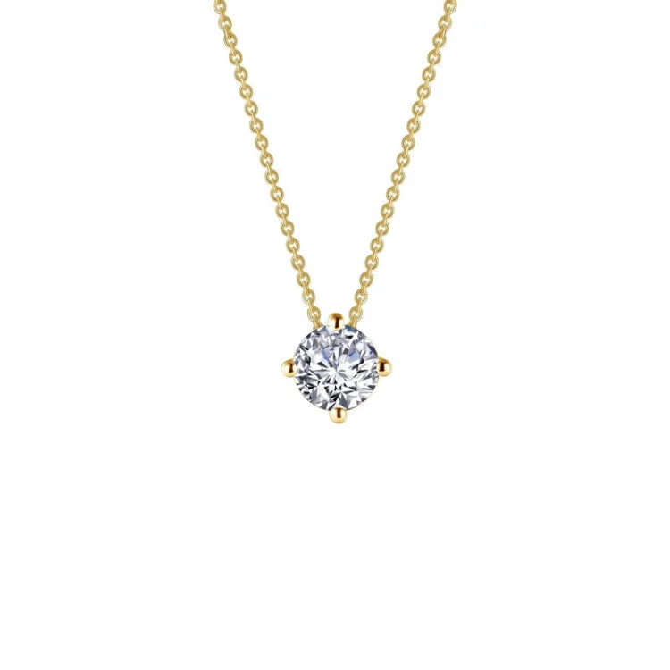 Personalized Gold Necklace For Women-1.25 CTW Solitaire Necklace