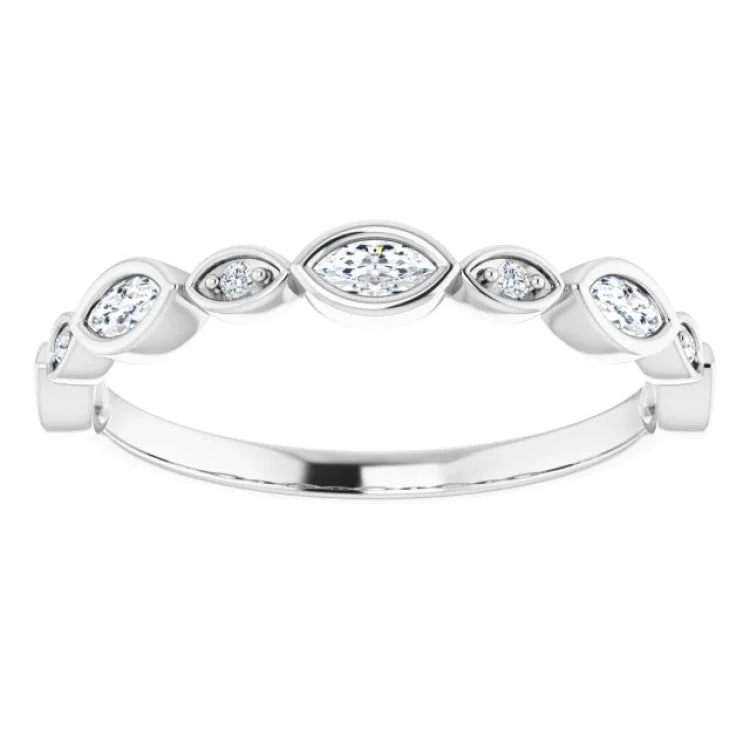 Classic Wedding Rings For Elegant Brides-Platinum 1/4 CTW Natural Diamond Anniversary Band