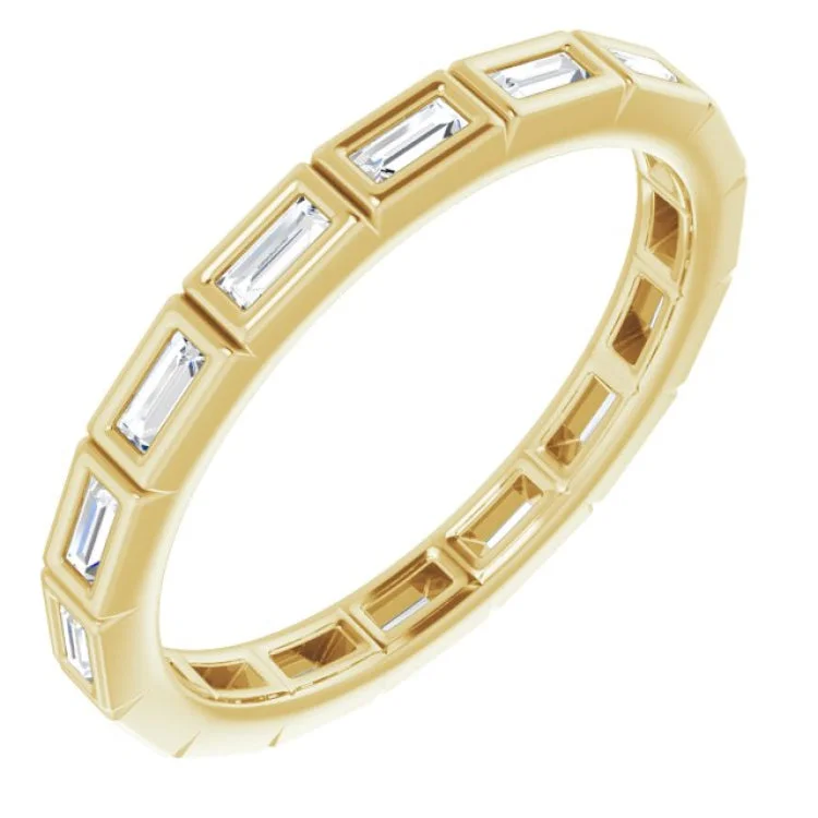 Elegant Gold Rings For Engagement Day-14K Yellow 1/3 CTW Diamond Eternity Band