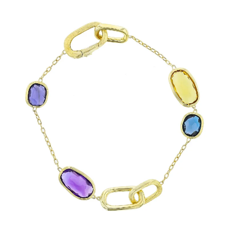 Stackable Bracelets For Women-Marco Bicego 18K Yellow Gold Confetti Bracelet