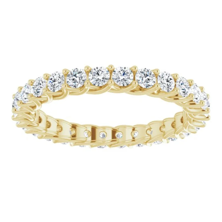 Unique Engagement Rings With Gemstones-14K Yellow 1 3/8 CTW Natural Diamond Eternity Band