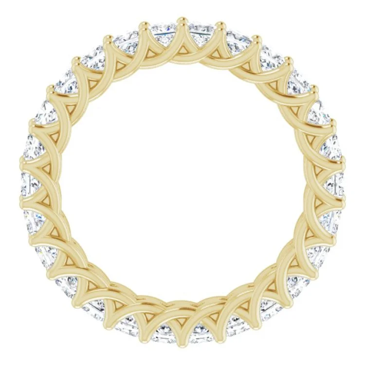 Custom Ring Designs For Wedding Day-14K Yellow 2 3/8 CTW Natural Diamond Eternity Band