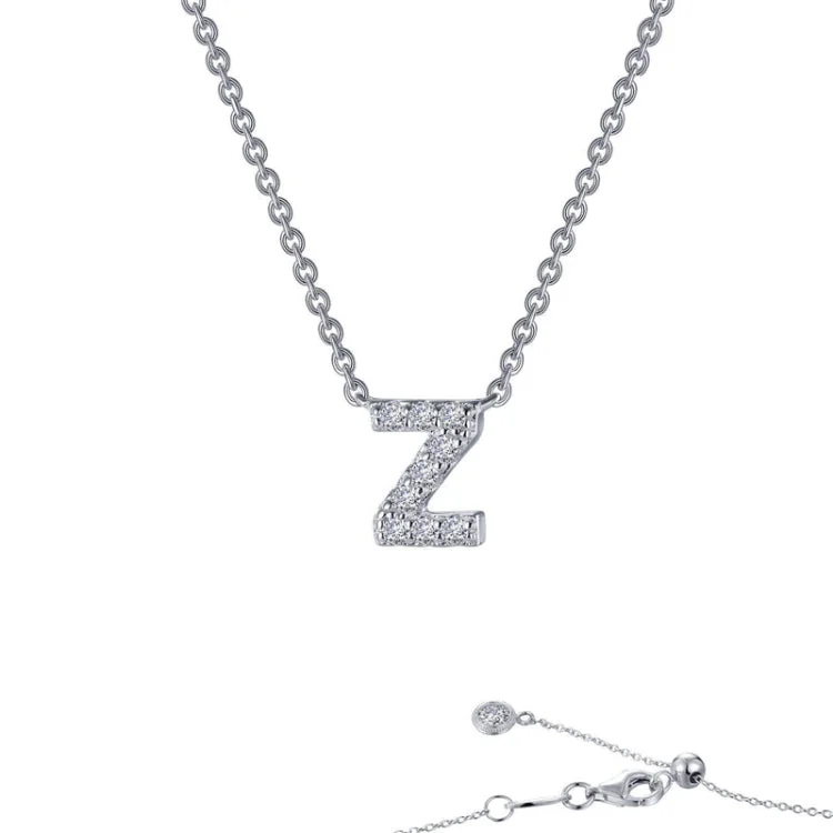 Classic Pendant Necklace For Casual Wear-Letter Z Pendant Necklace